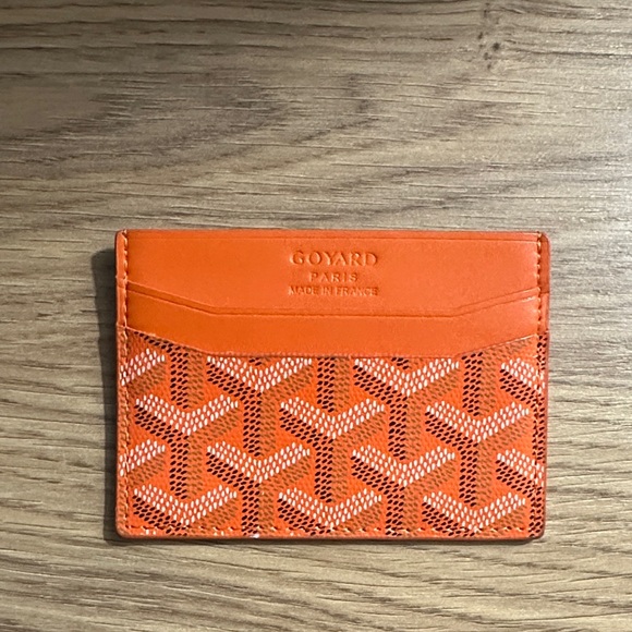 Goyard Bright Orange Card Holder - Picture 1 of 2